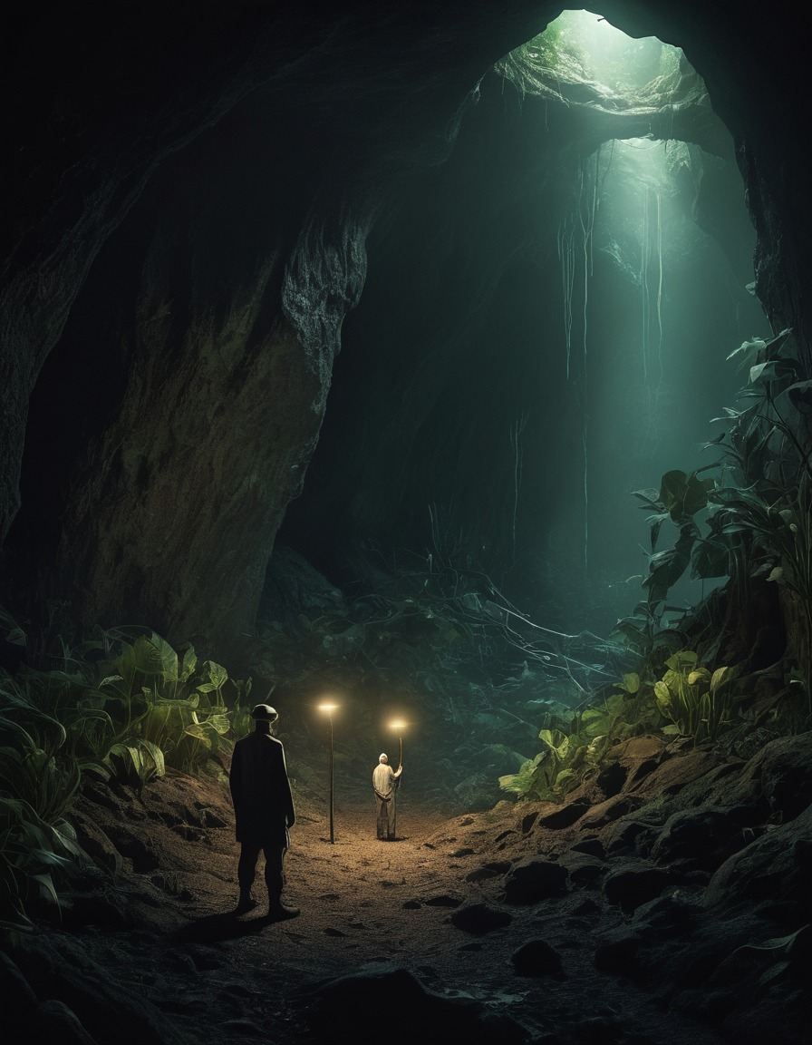 charles darwin, exploration, cave, plants, mysterious, underground