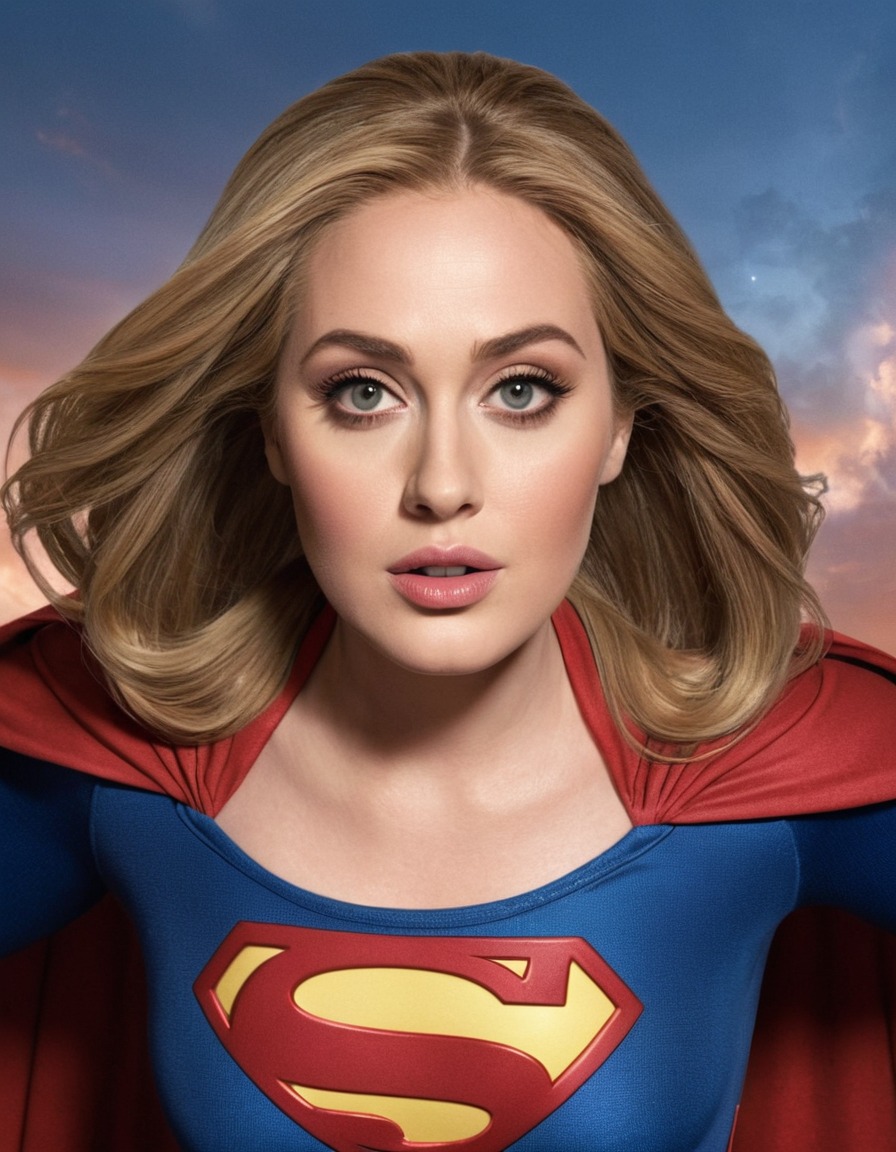 adele, singer, supergirl, music artist, superhero, powerful voice