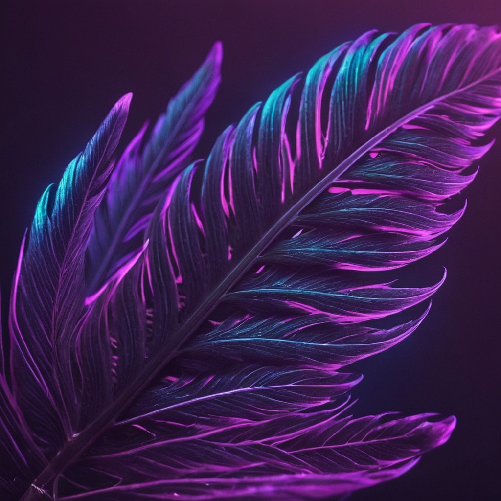 digitalart, dreamup, wallpaper, neon, portrait, decoration, feathers, ai_art