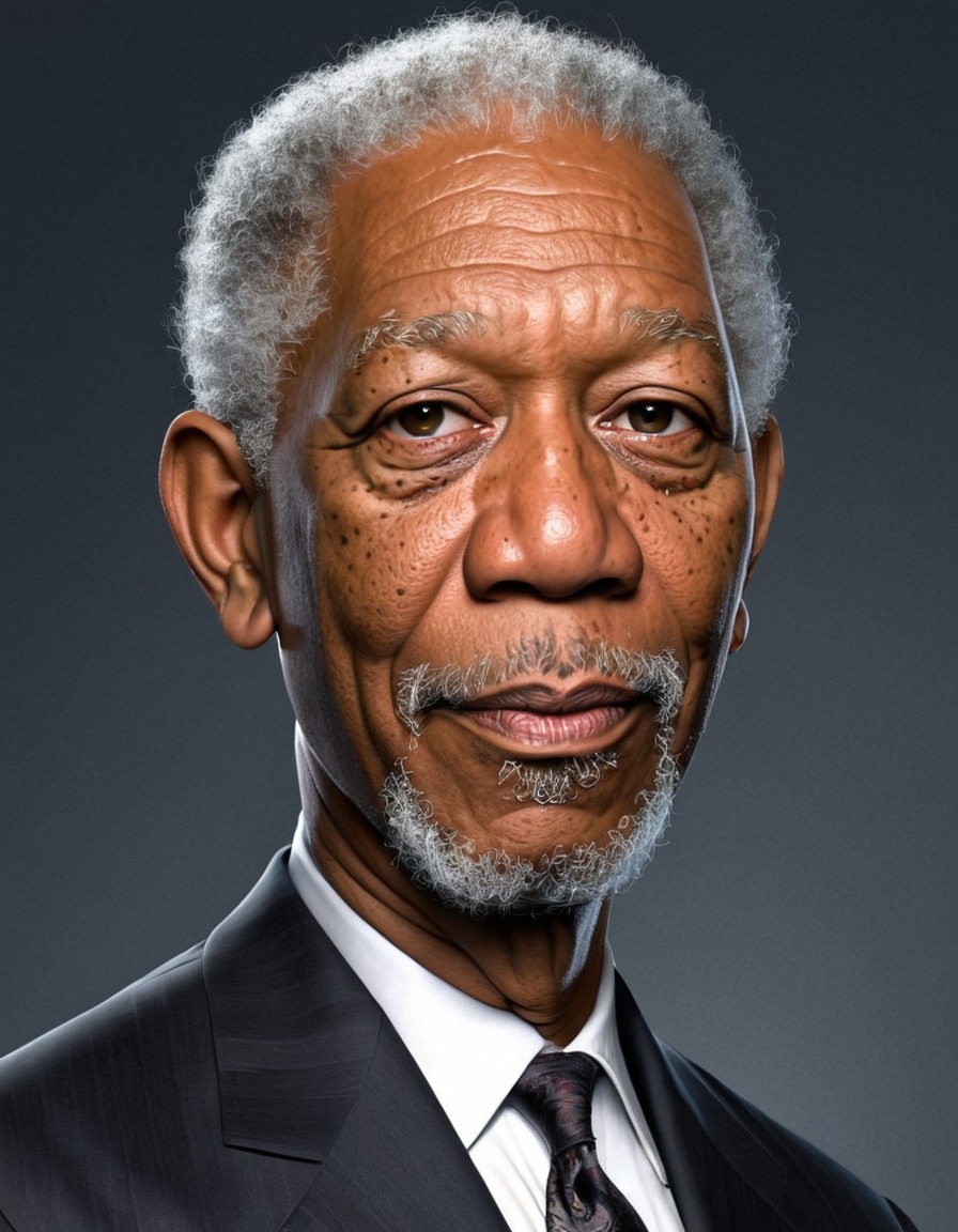 morgan freeman, celebrity, portrait, famous person, humor, art, entertainment