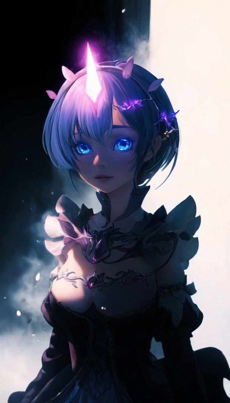 digitalart, anime, fanart, animegirl, digitalpainting, animedrawing, animefanart, wallpaper, videogamefanart, magic, dress, desktopwallpaper, rem, phonewallpaper, rezero