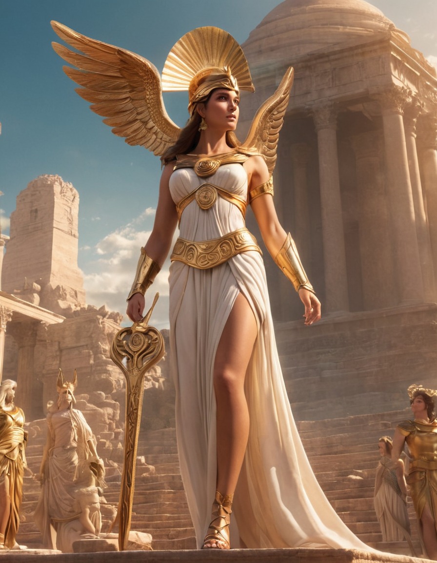 athena, epic, goddess athena, mythology, battle, wisdom, greek mythology