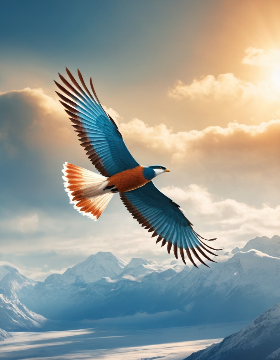 thunderbird, bird, sky, majestic, flying