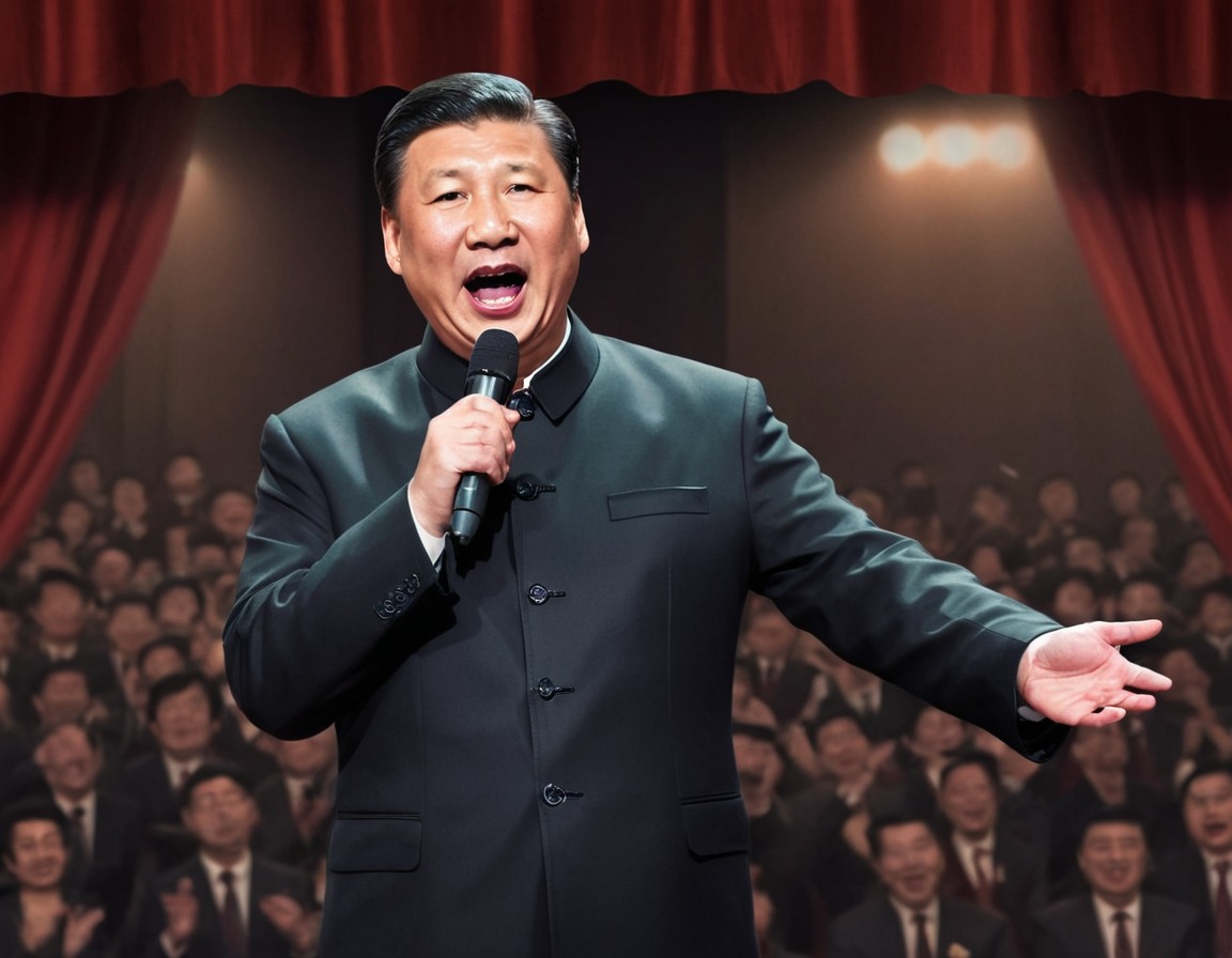 xi jinping, stand-up comedy, humor, political satire, entertainment., china