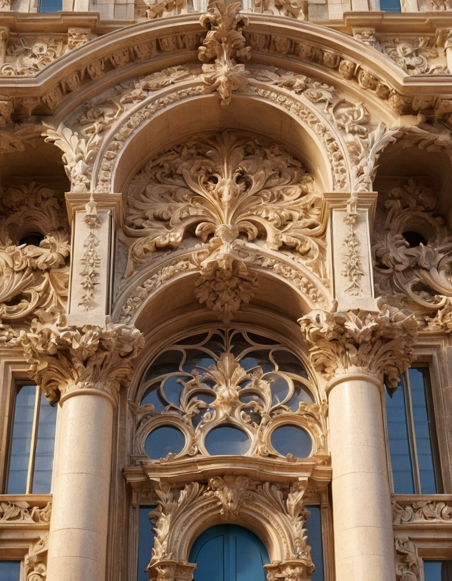 architecture, baroque, building, details, ornate, intricate, facade