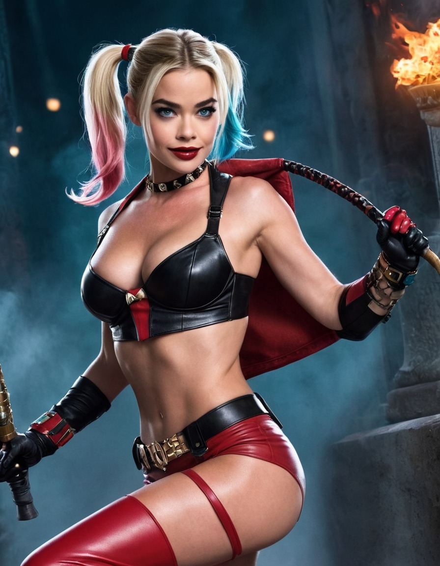 denise richards, harley quinn, actress, comic character, superhero, action role, entertainment