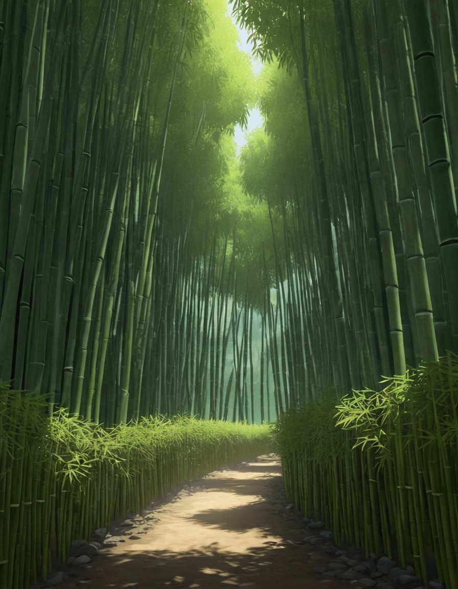 nature, bamboo forest, beautiful, forest, plants, greenery