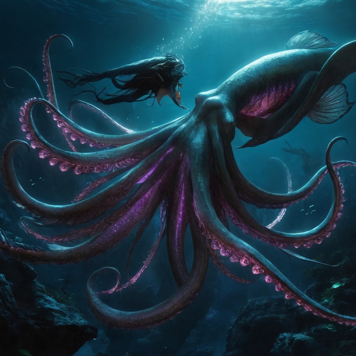 octopus, conceptart, creature, sea, fantasyart, scifi, monster, squid