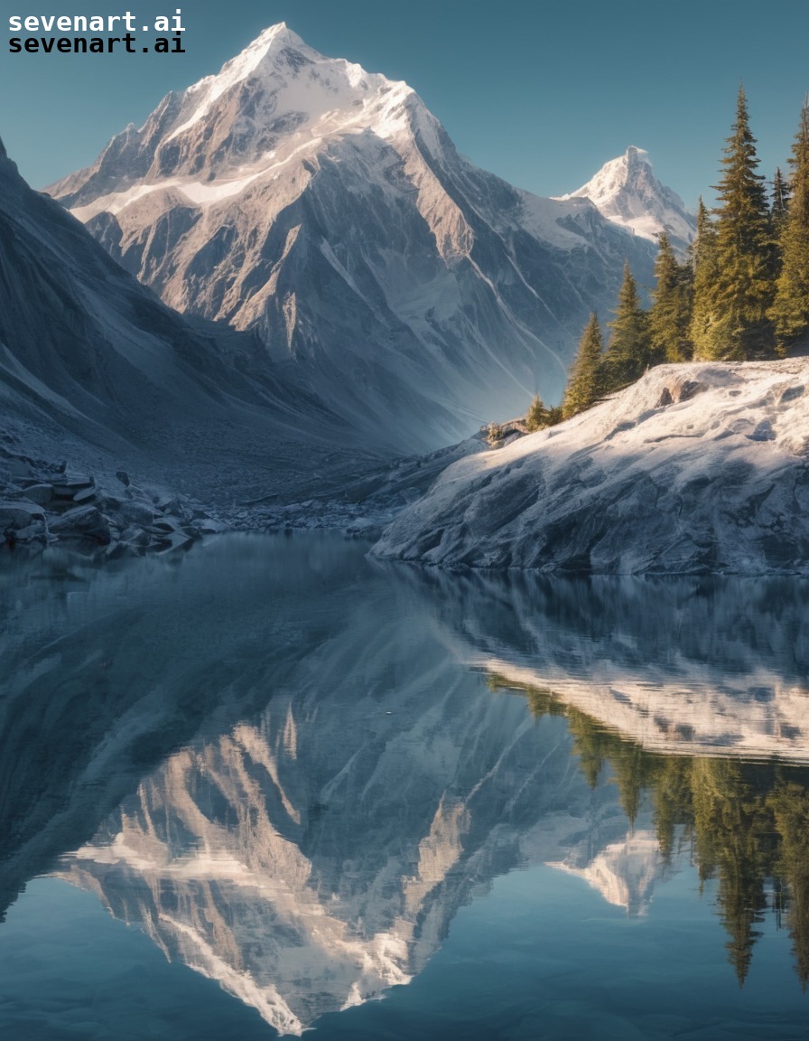 nature, mountains, reflection, alpine, serene