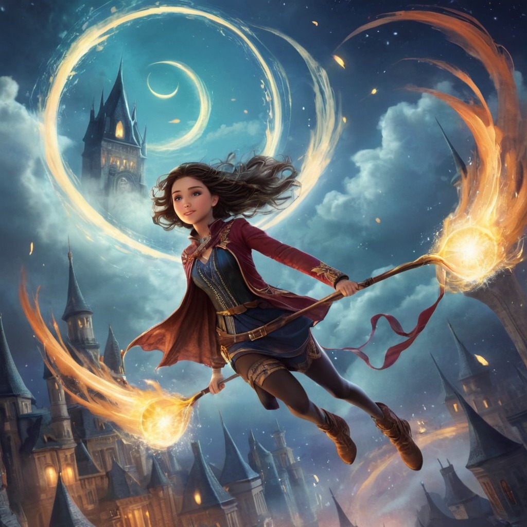 magic, harrypotter, digitalart, fantasyart, conceptart, fanart, broomstick, clouds, elements, fairytale, fantastical, fantasy, featuring, gear, magical, quidditch, shimmering, sparks, sport, swirling, vibrant, whimsical, dailychallenge, tengrai