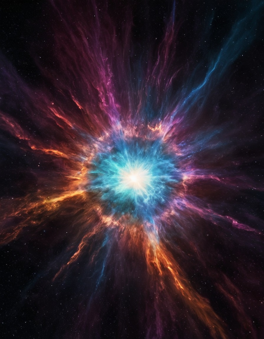 space, supernova, explosion, colorful, universe, stars