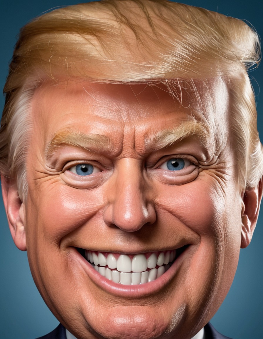 donald trump, caricature, humor, politics, president, celebrity, satire