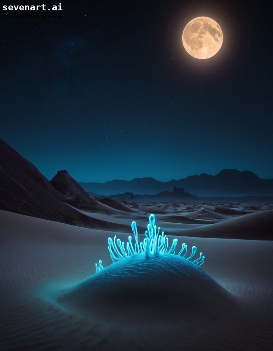 bioluminescence, dune planet, night, glow, beauty, dune