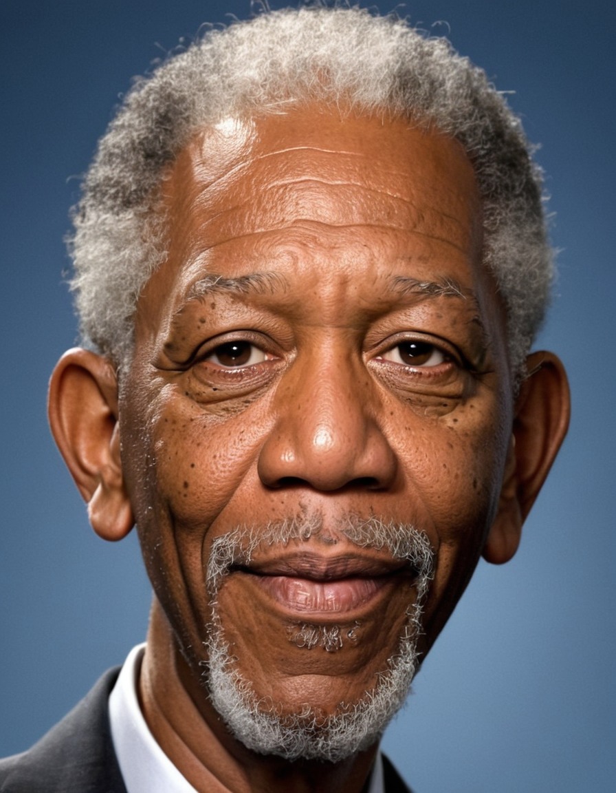 morgan freeman, caricature, comedy, celebrity, portrayal, humor