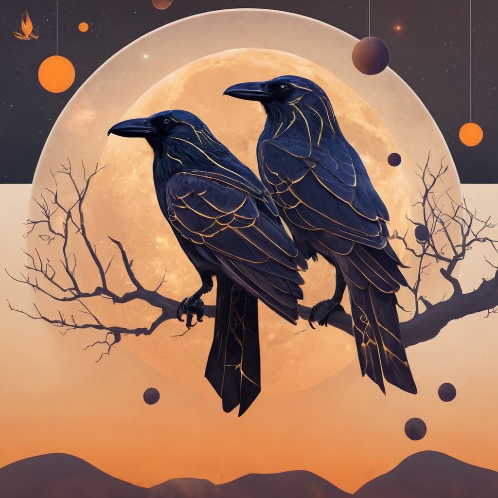 digitalart, wallpaper, dreamup, ravens, ai_art