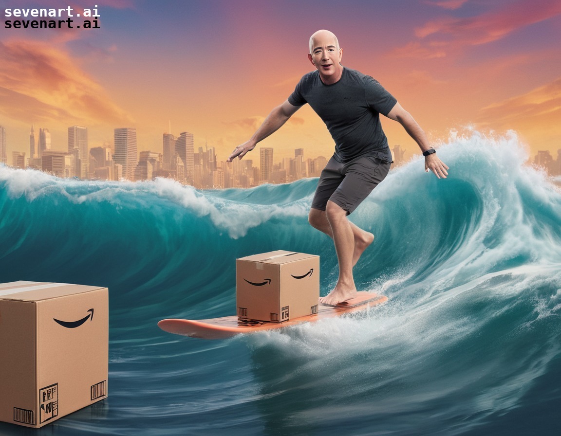 humor, technology, e-commerce, wealthy, surfing, jeff bezos, amazon