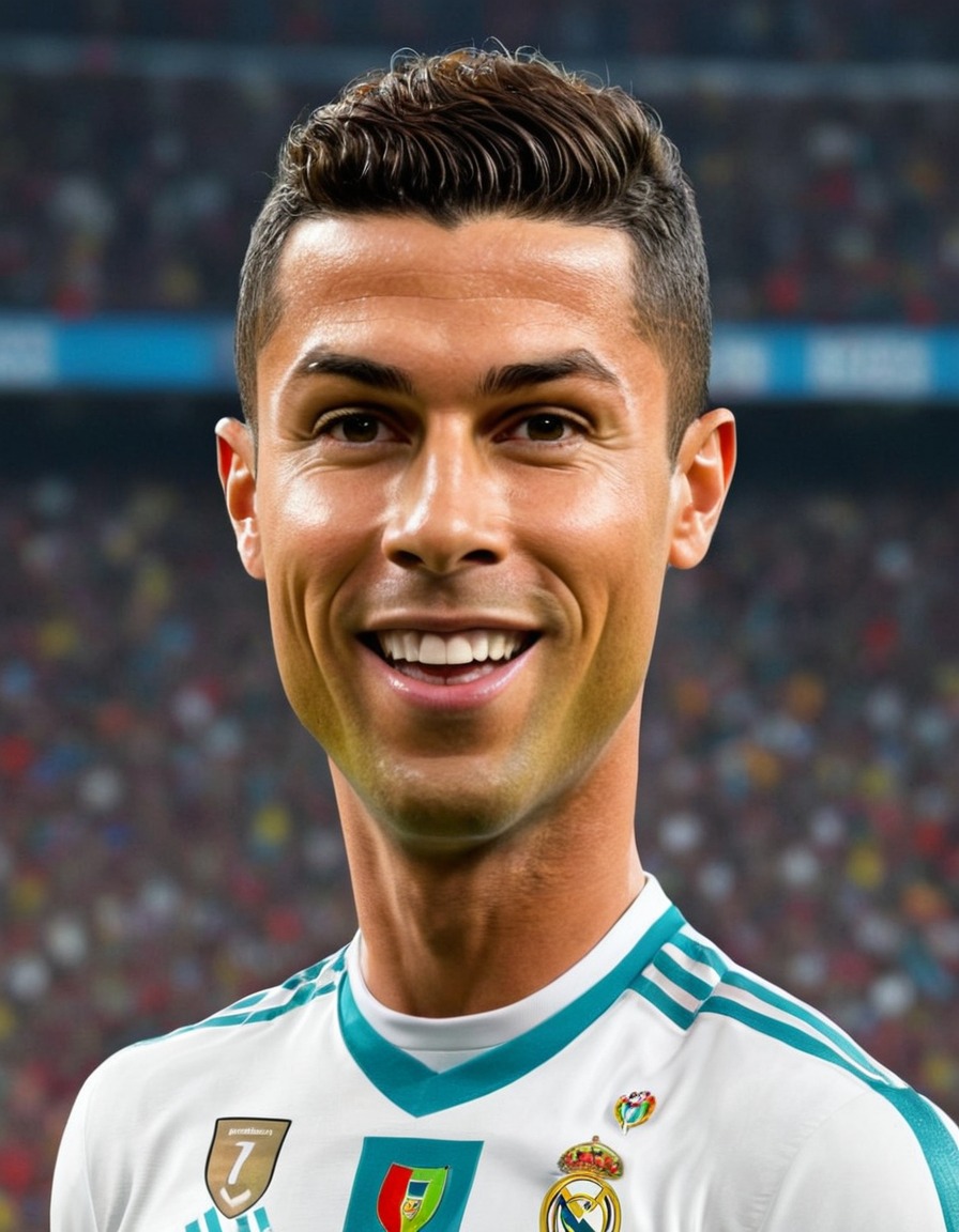 cristiano ronaldo, caricature, funny, soccer player, portuguese, footballer