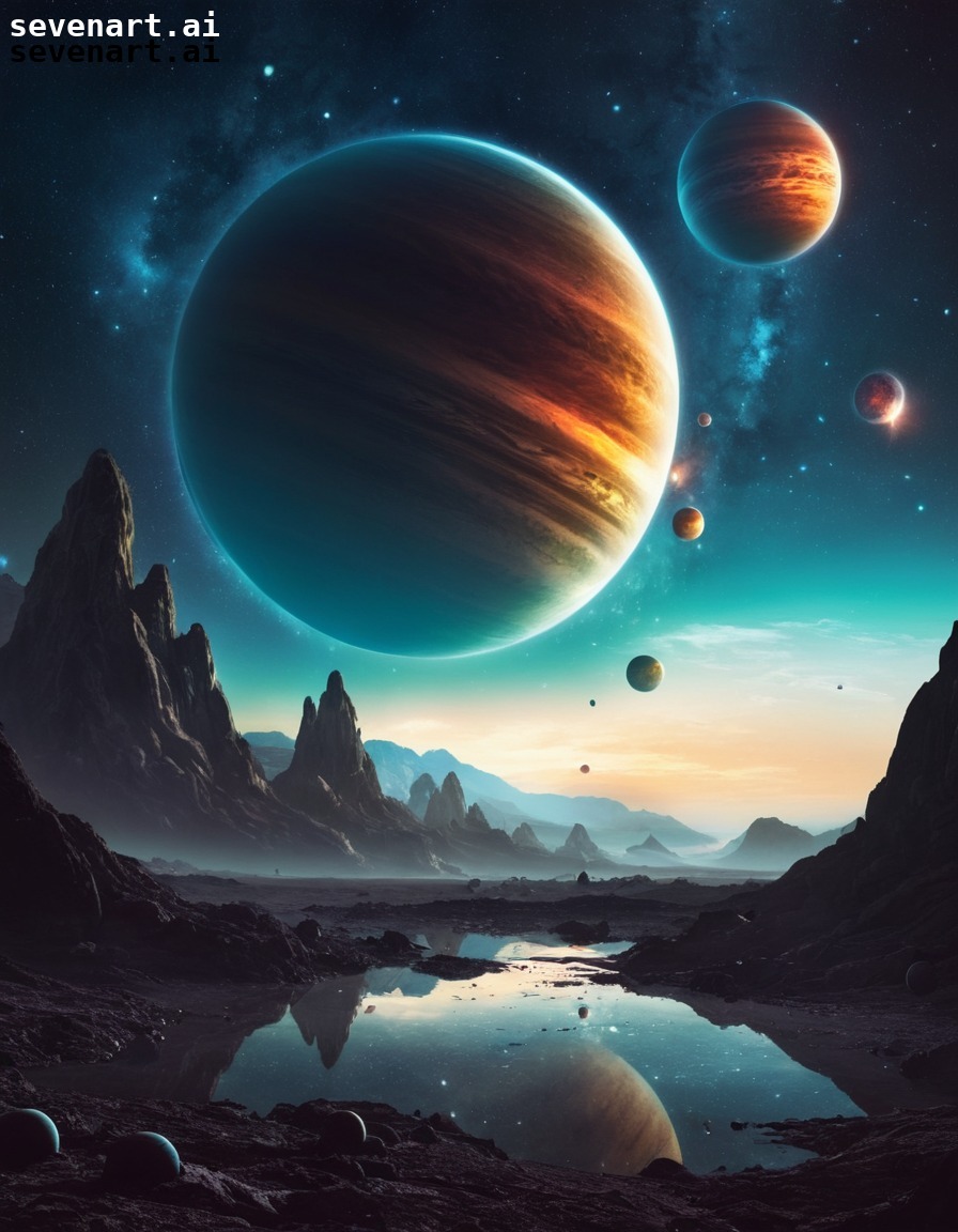 gas giants, planets, space, stars, astronomy