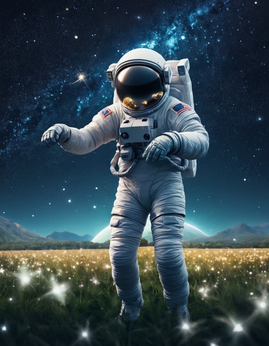 space exploration, astronaut, stars, galaxy, planets, space