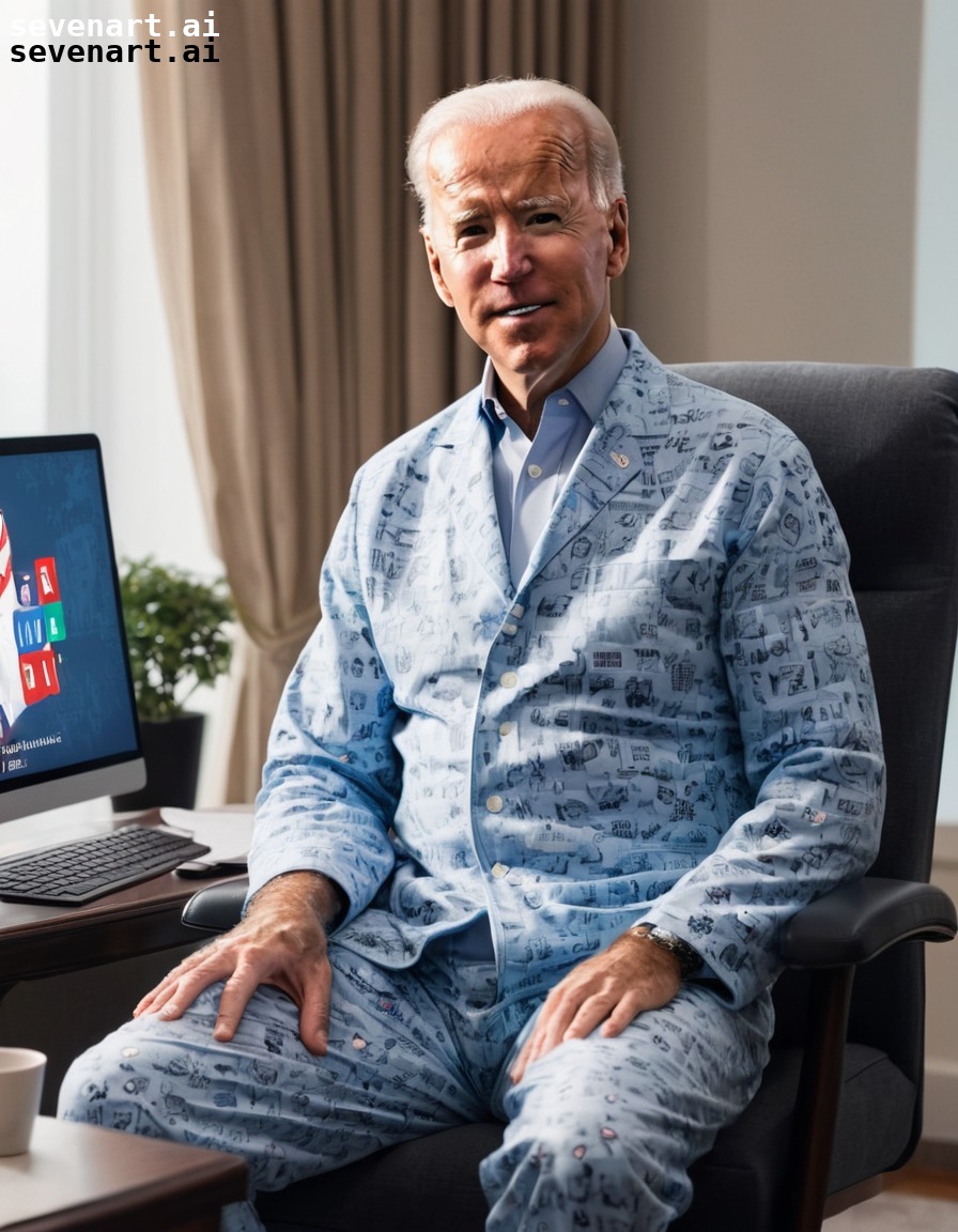 joe biden, virtual meeting, pajama pants, world leaders, technology., usa