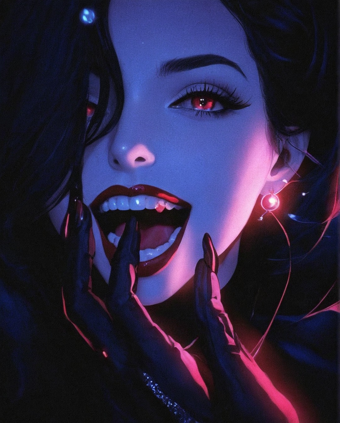 fullmetal alchemist, lust, art, purple, anime, sexy, pink, neon, aesthetic