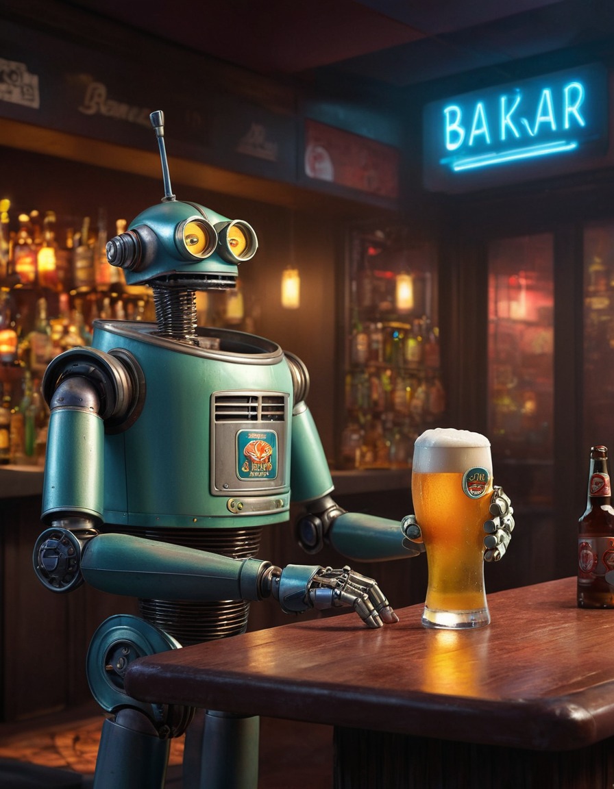 bender, robot, beer, bar, futurama, robots, games, movies