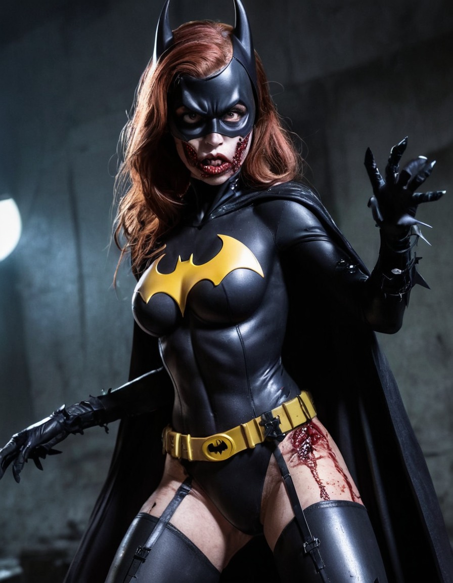 zombie, batgirl (dc comics), undead, horror, dc comics, superhero