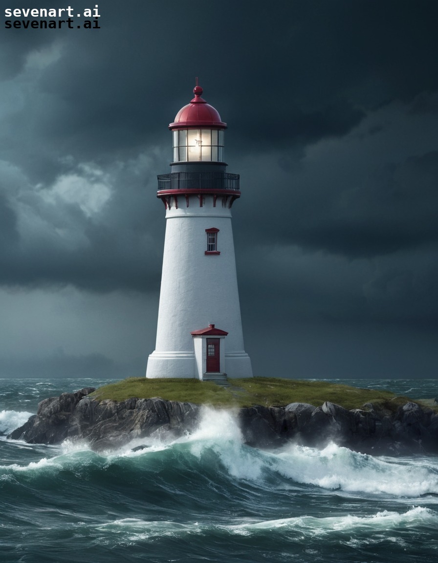 nature, architecture, storm, lighthouse, dramatic sky