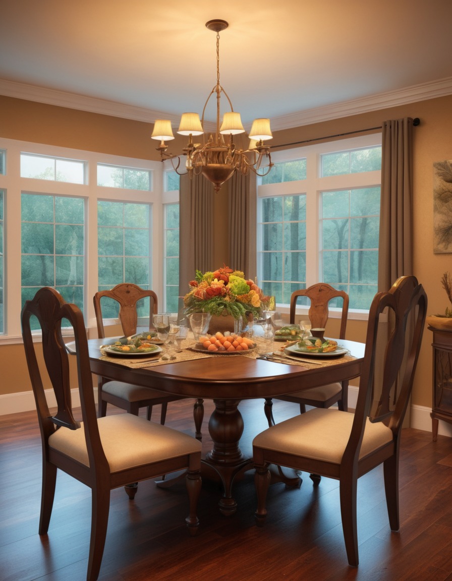 dining room, family dinner, homemade meal, cozy, warmth, home, interior