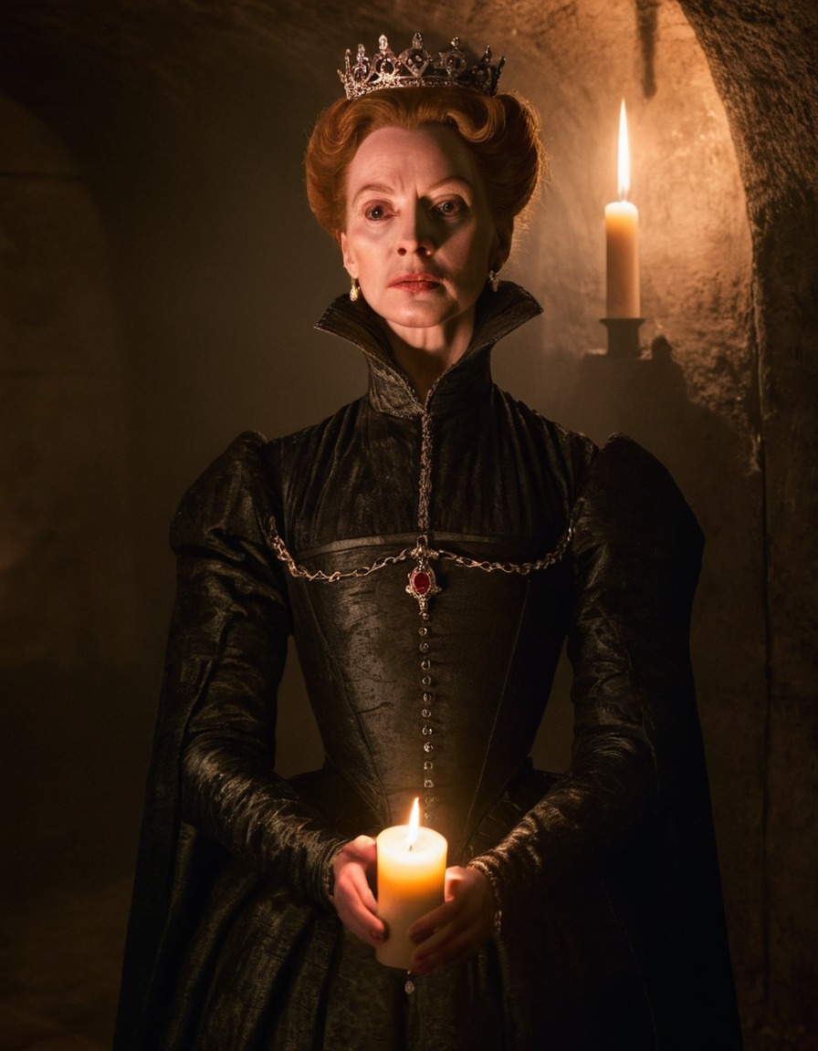 elizabeth i, england, queen, historical, portrait, candle, confidence