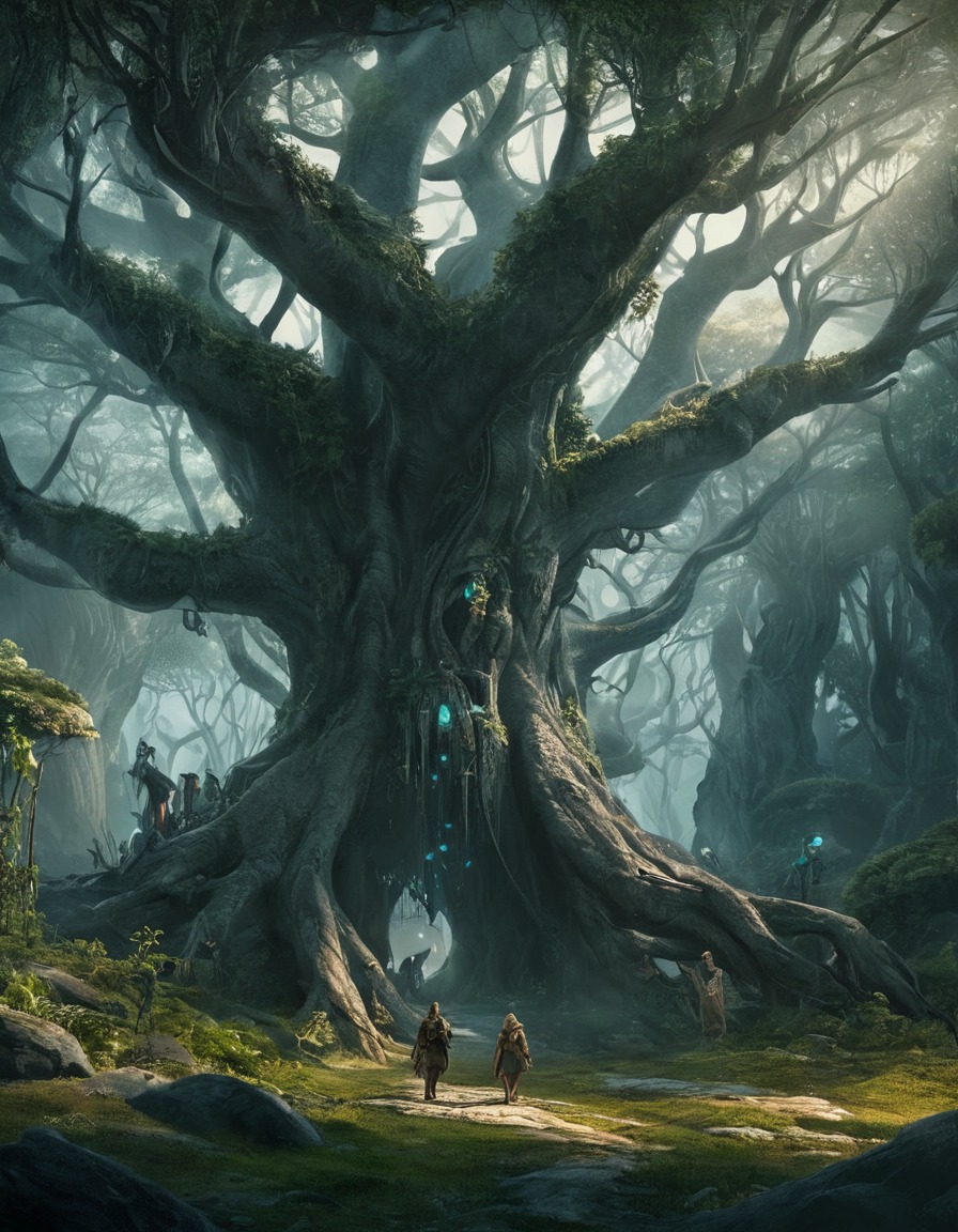 fantasy, elves, dwarves, middle-earth, magical forest, john tolkien, tolkien