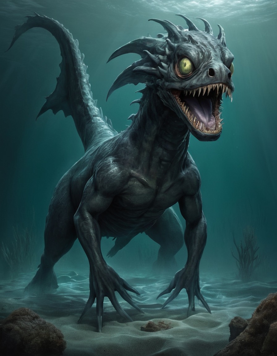 kelpie, epic, sea monster, mythical creature, scottish folklore, water spirit, celtic mythology