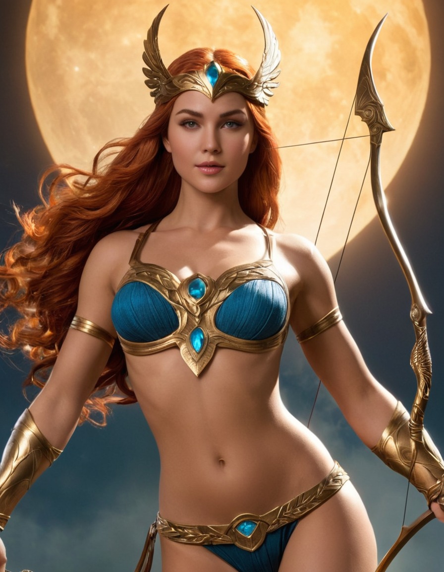 artemis, greek mythology, goddess, strong women, huntress, femininity, power