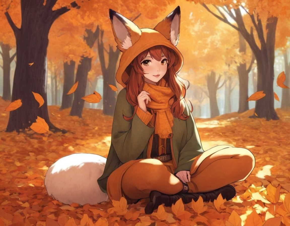 digitalart, fox, dreamup, anime, fanart, animegirl, animedrawing, forest, digitalpainting, challenge, daily, dailydeviation, dailydeviations, dailyart, dailychallenge, furryfall, ai_art