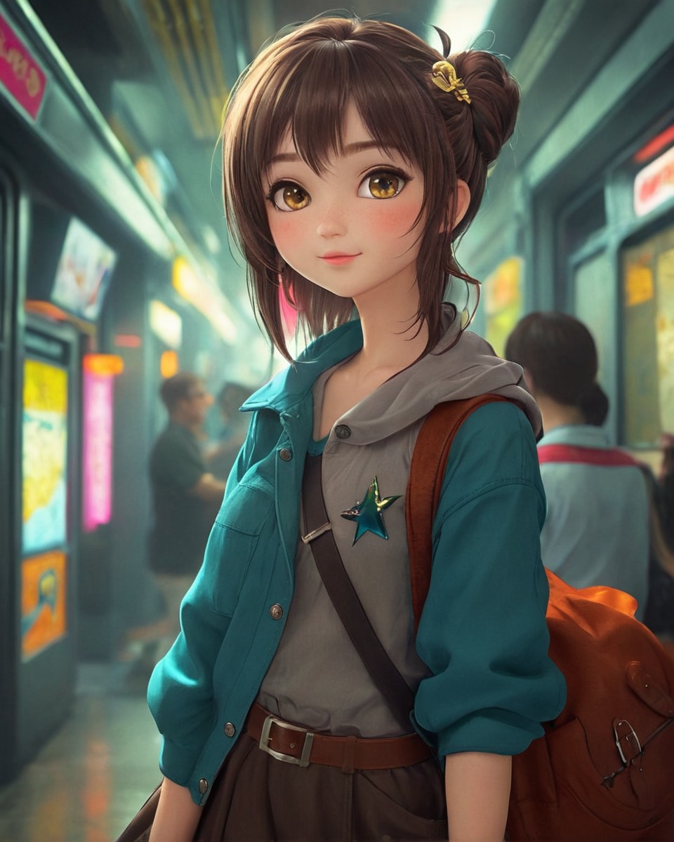 anime, cartoon, cute, digitalart, fantasy, girl, kawaii, manga, portrait, aiart