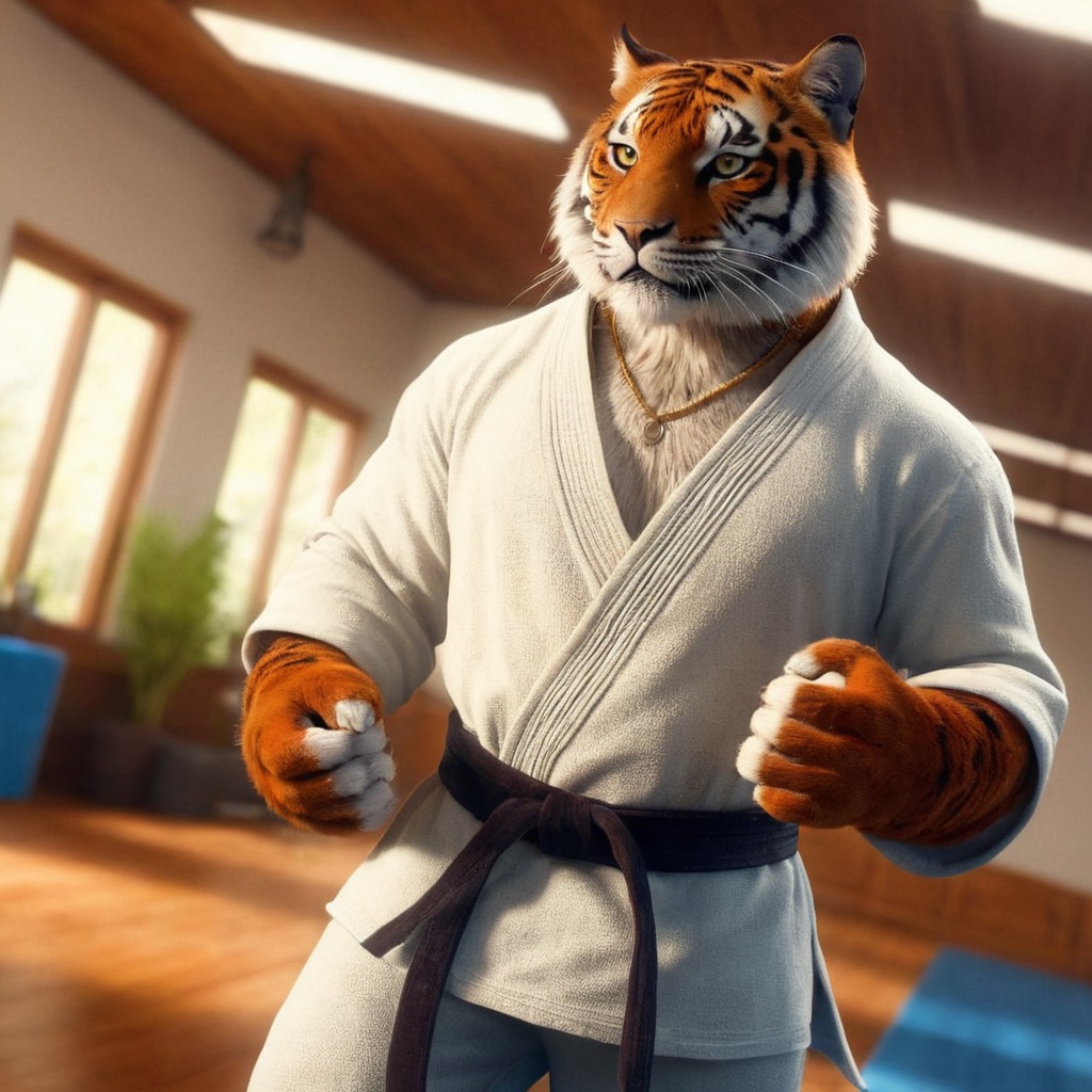 cartoon, tiger, martialarts, warrior, arts, belt, bing, black, creator, hero, image, karate, martial