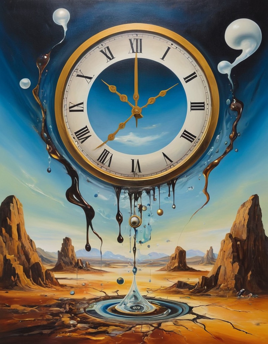 surrealism, art, melting clock, salvador dali, surreal