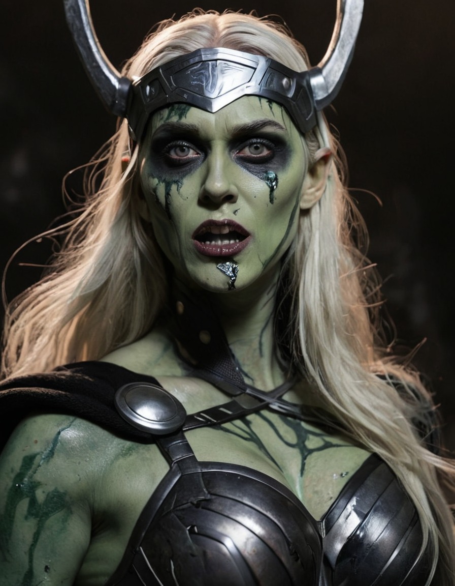 zombie, hela, thor, marvel, superhero, undead, norse mythology