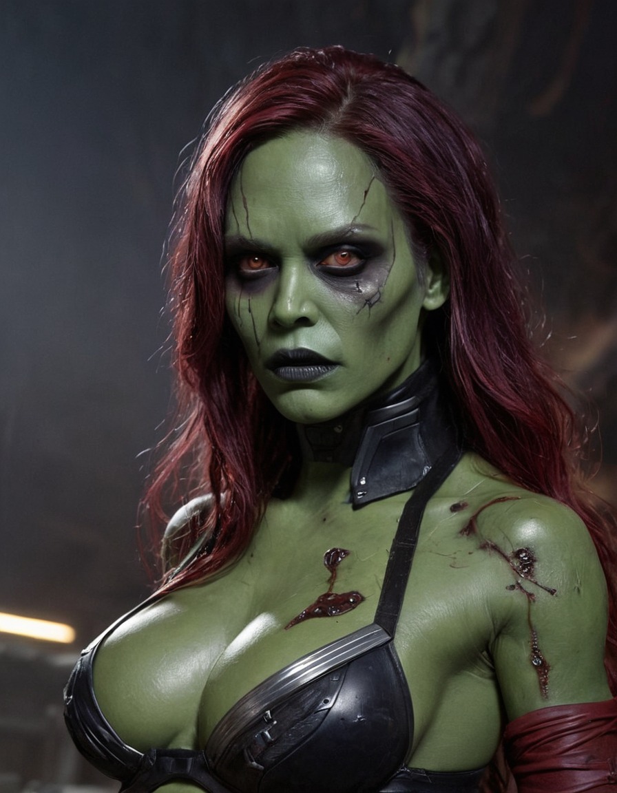 zombie, gamora, guardians of the galaxy, marvel, undead, horror, science fiction