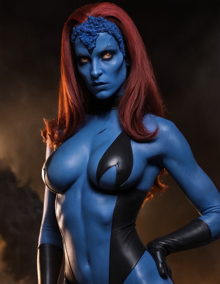 mystique, x-men, superhero, villain, shape-shifter, evil, ruthless