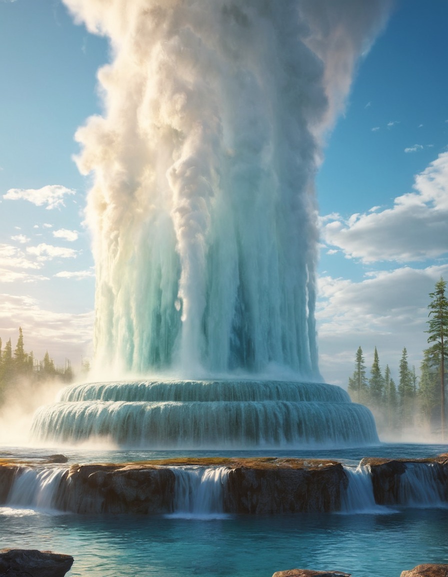 nature, geyser, beautiful, natural wonder