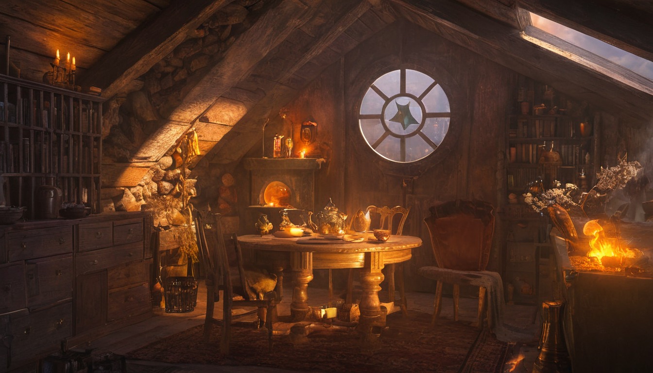 architecture, attic, blender, conceptart, cozy, digitalart, digitalpainting, illustration, interior, interiorarchitecture, interiordesign, octane, relaxing, soft, warm, wooden