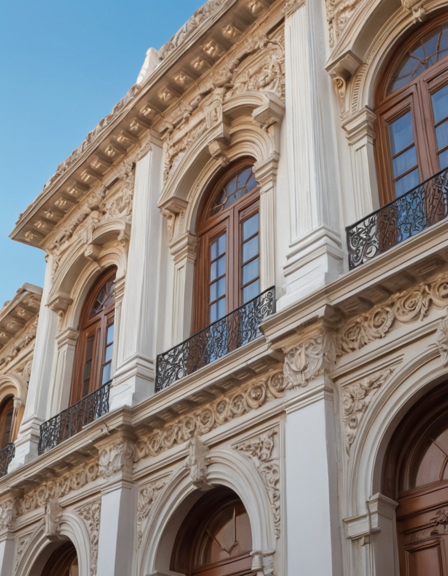 architecture, colonial style, building, facade