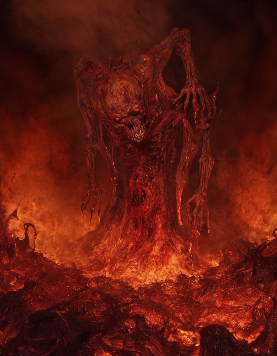 hell, burning flesh, eternal suffering, damnation, afterlife, punishment, soul torment