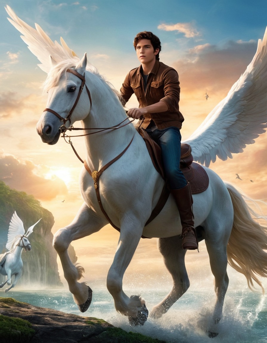 percy jackson, pegasus, mythical creature, fantasy, adventure, flying, equestrianism, books