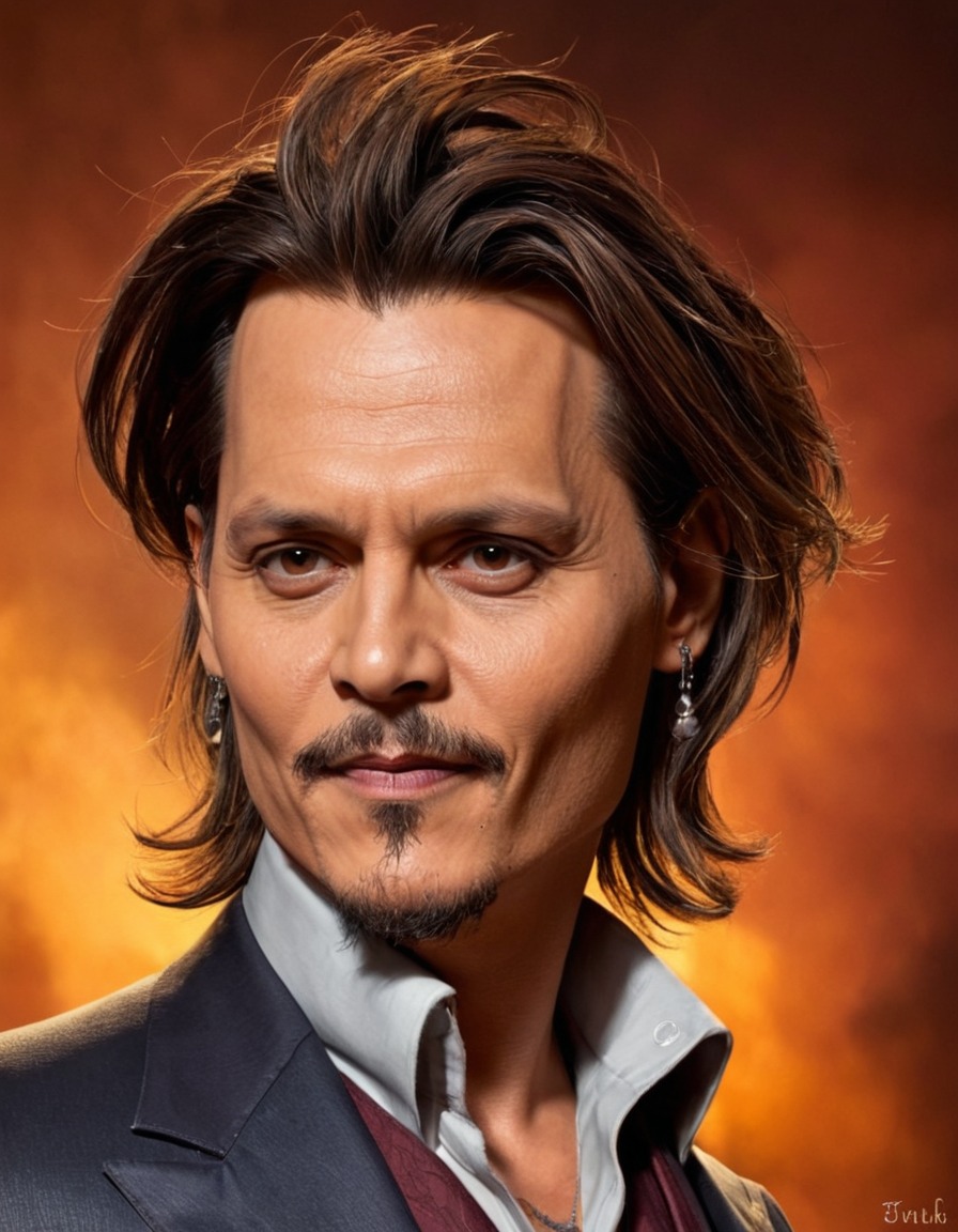 johnny depp, celebrity, caricature, comedy, parody