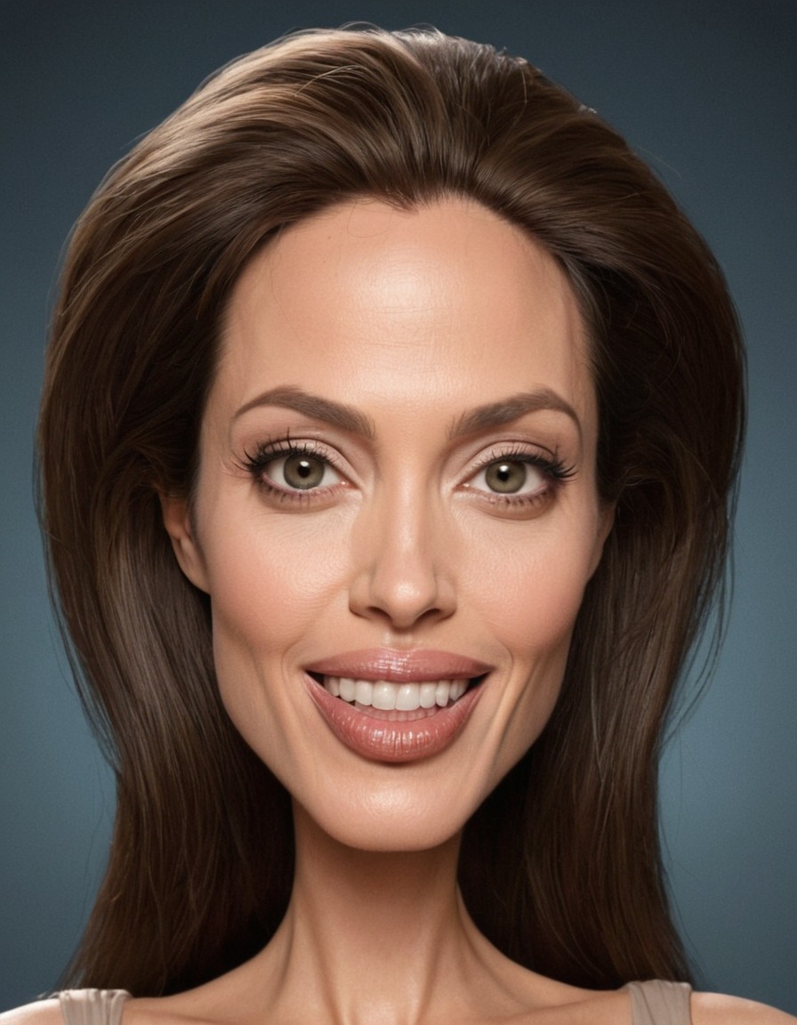 funny, angelina jolie, caricature, celebrity, humor