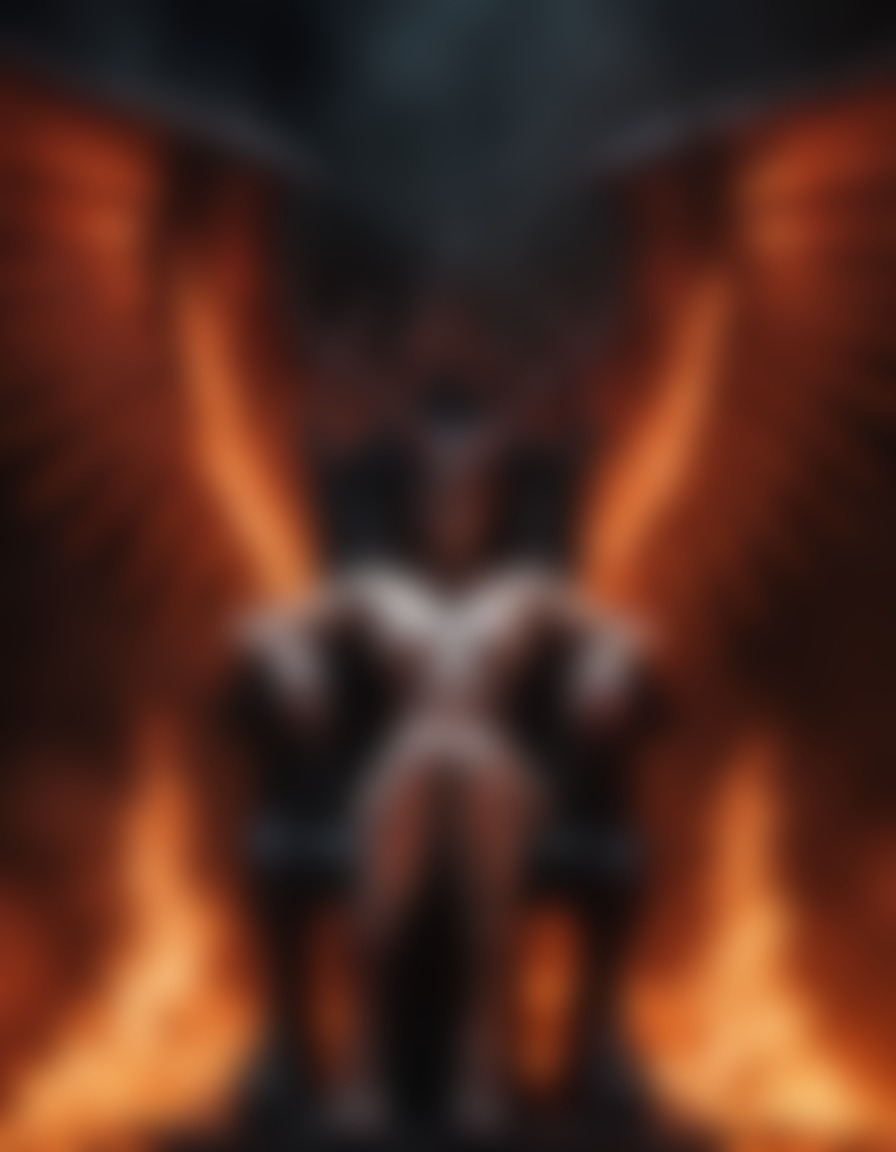 hell, demon, wings, flames, throne of bones, sexy, nsfw	