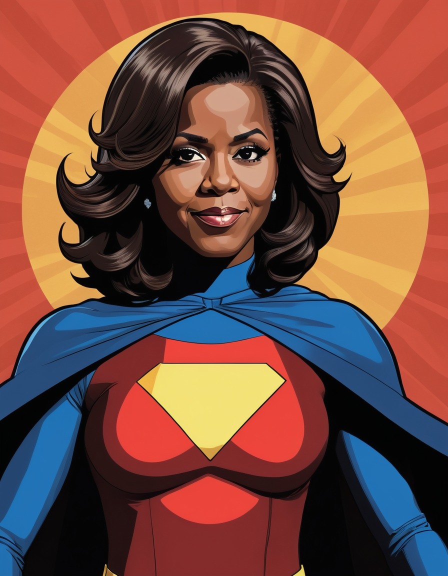 michelle obama, superhero, painting, art, portrait, politics