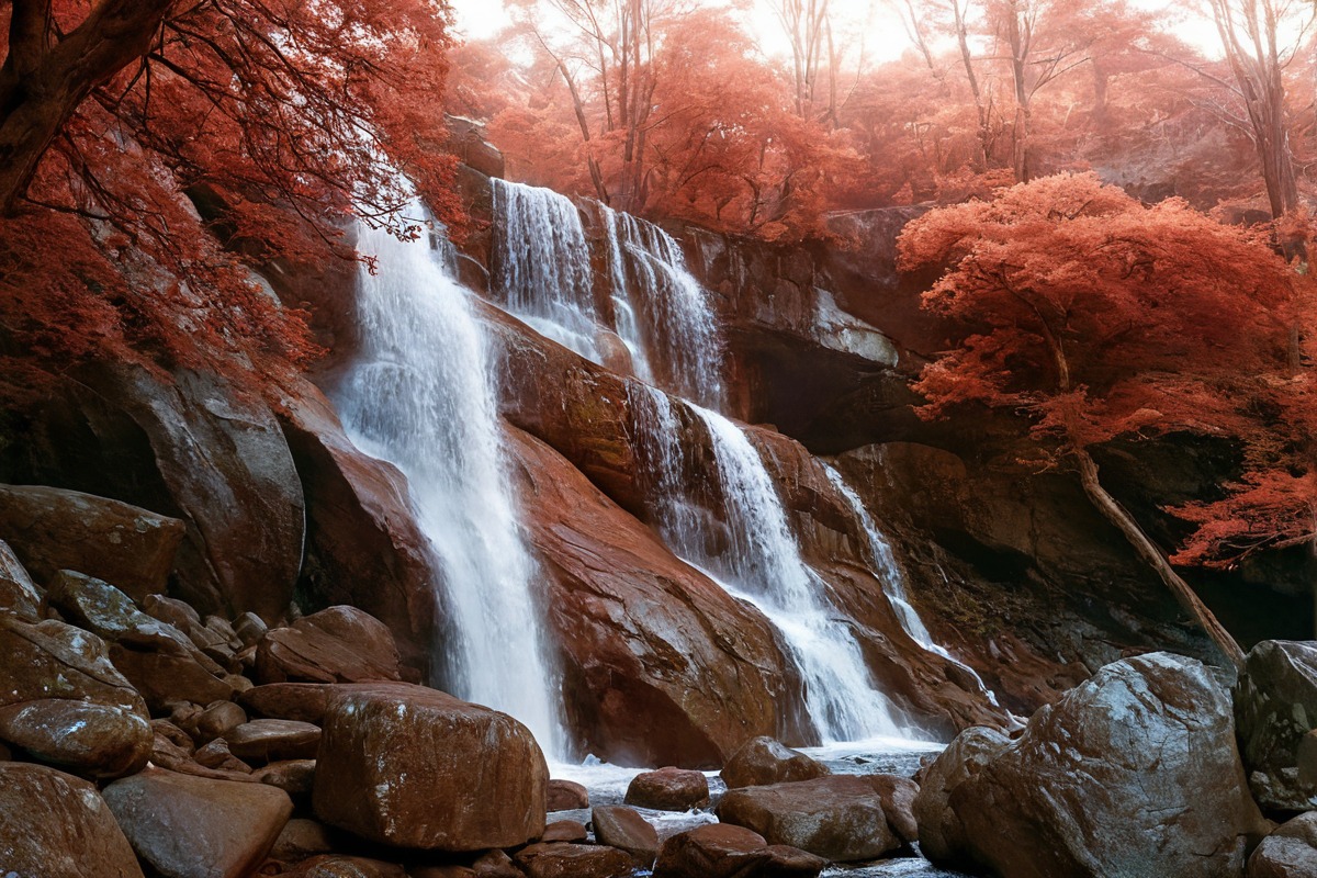 australia, digital, garnet, infrared, landscape, mahogany, nature, photo, red, sigma, waterfall, foveon, fullspectrum, blackforest, darkroom